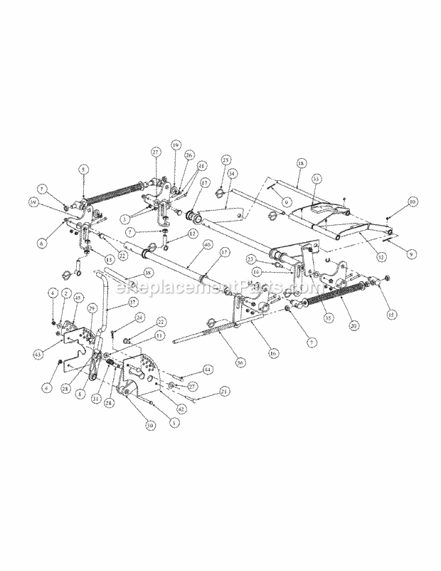 Lift Assembly (Nov. 2003 & Prior) Diagram and Parts List for M54-KW 53BB5DBW750-23-HP Cub Cadet Lawn Tractor